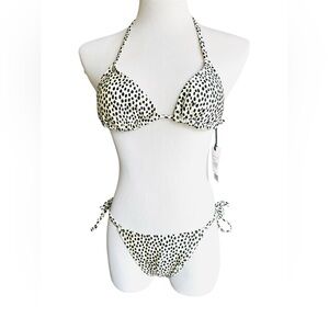 Kendall + Kylie Swim High Waisted Animal Dot Print Bikini Women’s Size Small